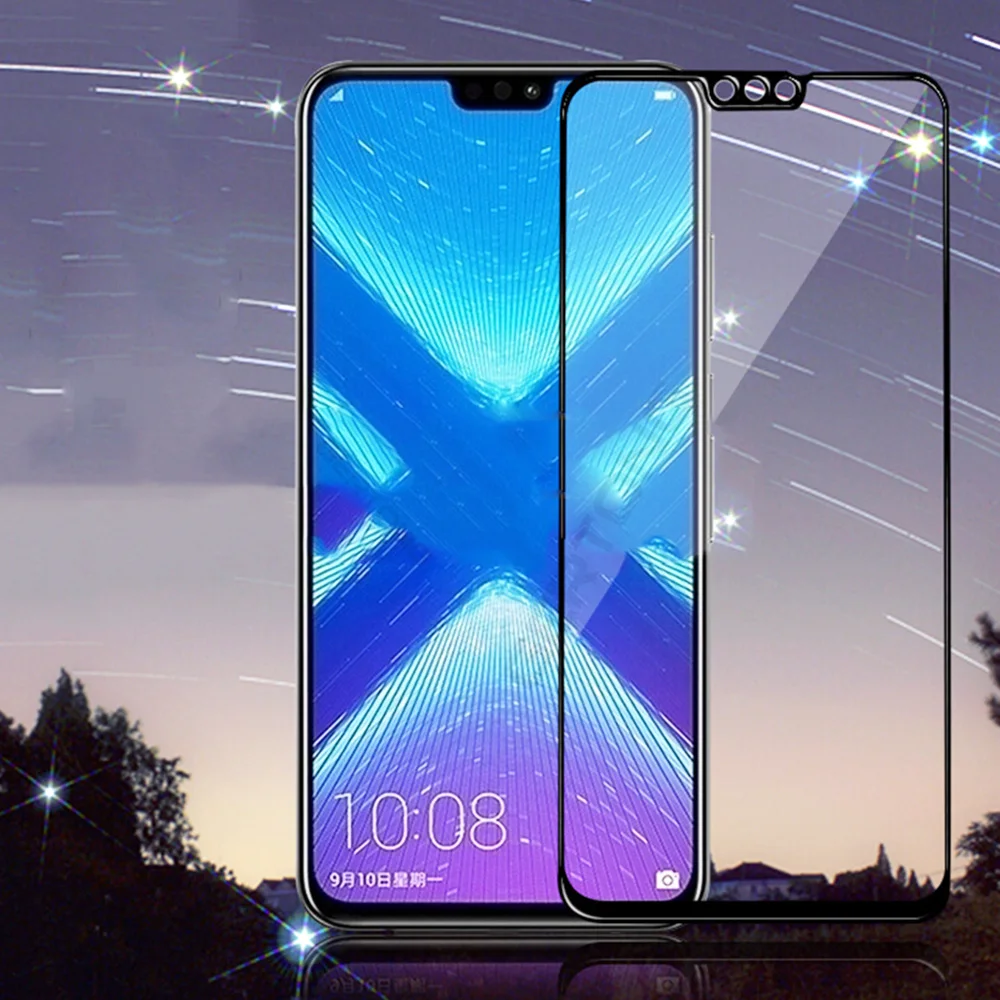 Закаленное стекло с полным покрытием для Huawei Honor 8X 9X Pro протектор экрана синяя