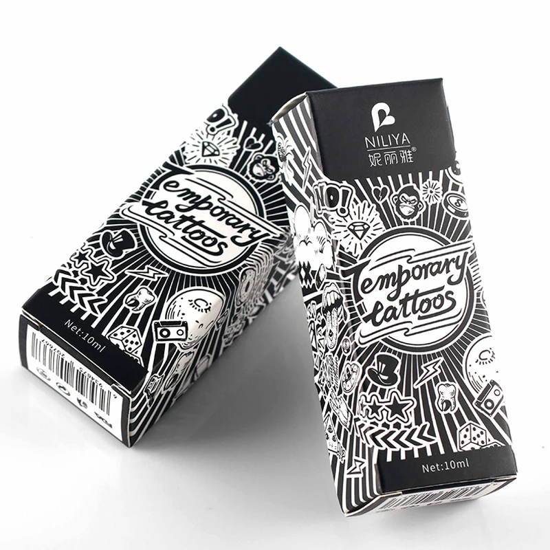 Профессиональные черные индийские конусы для татуировки хной с трафаретом набор