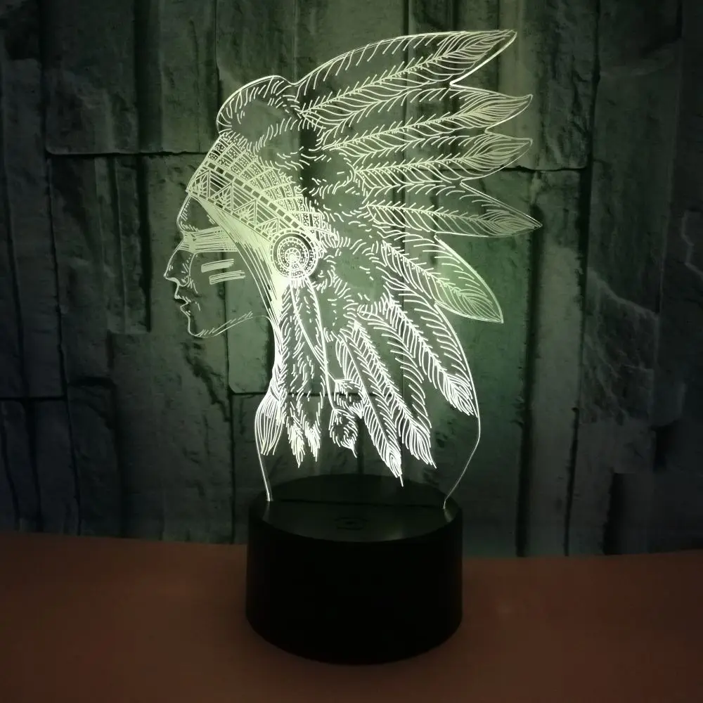 

Chief 3D Led Table Lamp USB Night Lights Kids Touch Switch Usb Lampara Table Lamp Home Decor Creative Gift