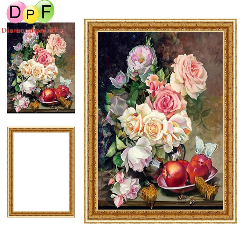 DPF Алмазная вышивка с рамкой круглая алмазная живопись Стразы домашний Декор