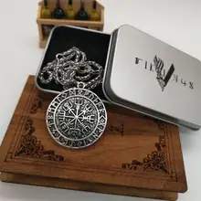 Viking компас вегвизир кулон Цепочки и ожерелья ювелирных изделий