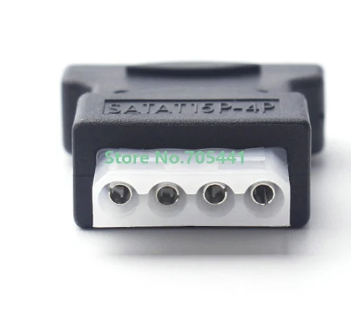 Адаптер питания 10 шт./лот 15 контактов SATA папа 4 контакта Molex PC IDE мама|sata male|4 pin molexide