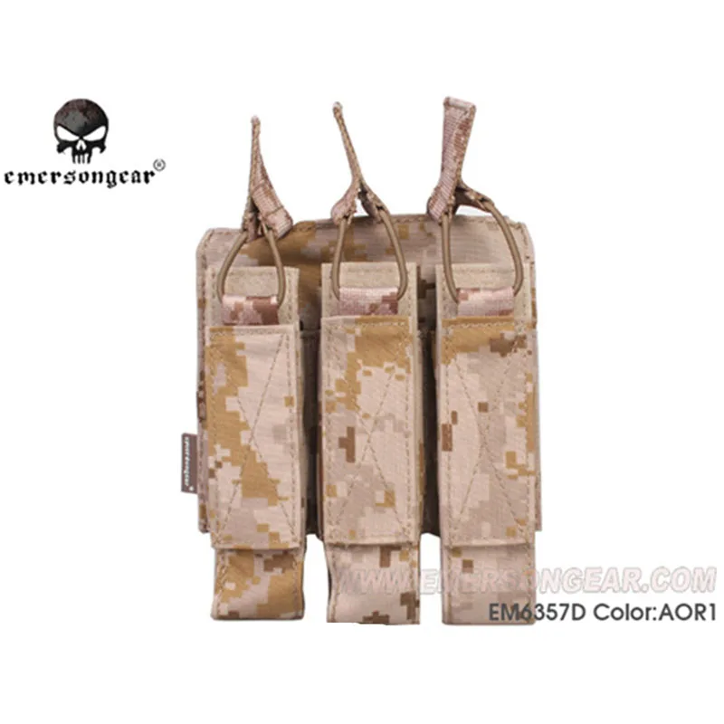 Emersongear Emerson модульный тройной MP7 маг Чехол Тактический Подсумок подсумок Wargame CS аксессуар Molle Mag Pouch
