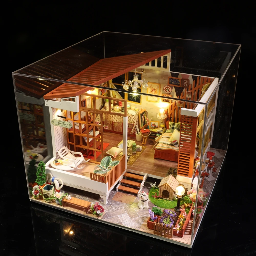 

Handmade Doll House Furniture Miniatura Diy Doll Houses Miniature Dollhouse Wooden Toys For Children Grownups Birthday Gift