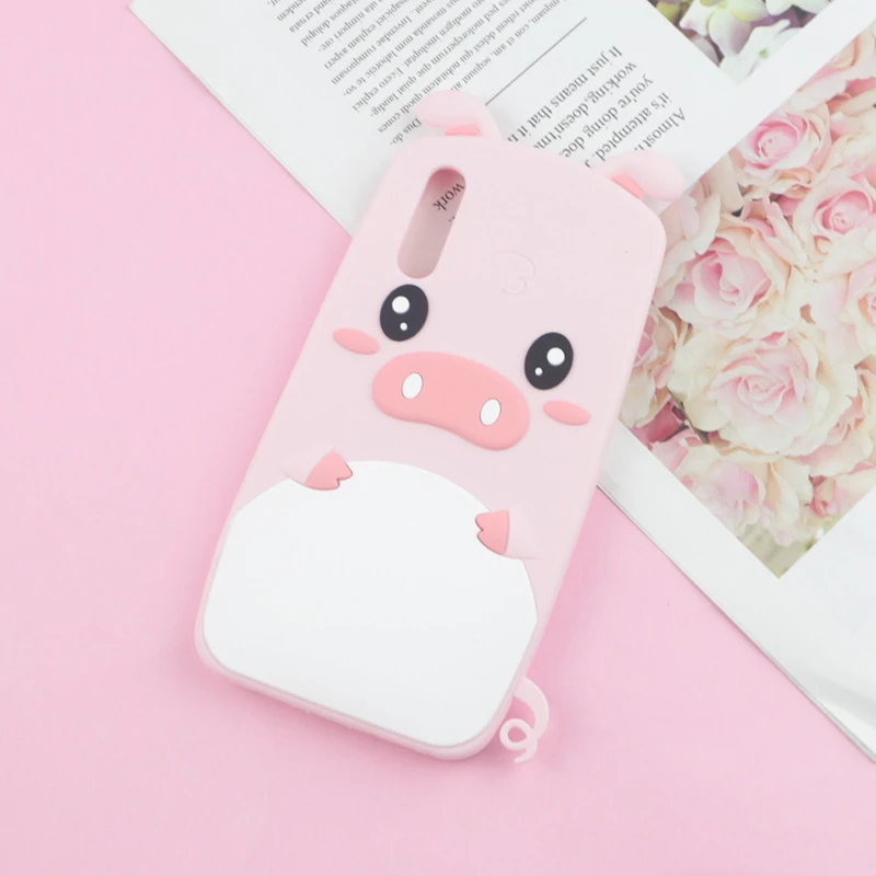 QQ Pig Симпатичные стежка Плюшевые игрушки кролика Horse чехол для samsung Galaxy A10 A20 A30 A40 A40S A50 A60 A70 M10 M20 M30 M40 Cat чехол Защитный чехол для телефона - Цвет: QQ Pig