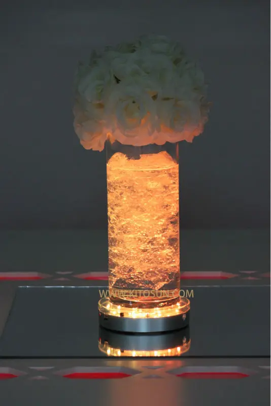 

3 Pieces/Lot Wedding Favor Light Base 19 Pcs Super Bright Leds RGB Vase Up Light