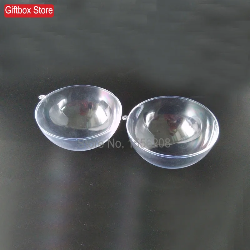 

5pcs/lot 2017 Xmas Transparent Plastic Hollow Ornament Ball For Festive Supply