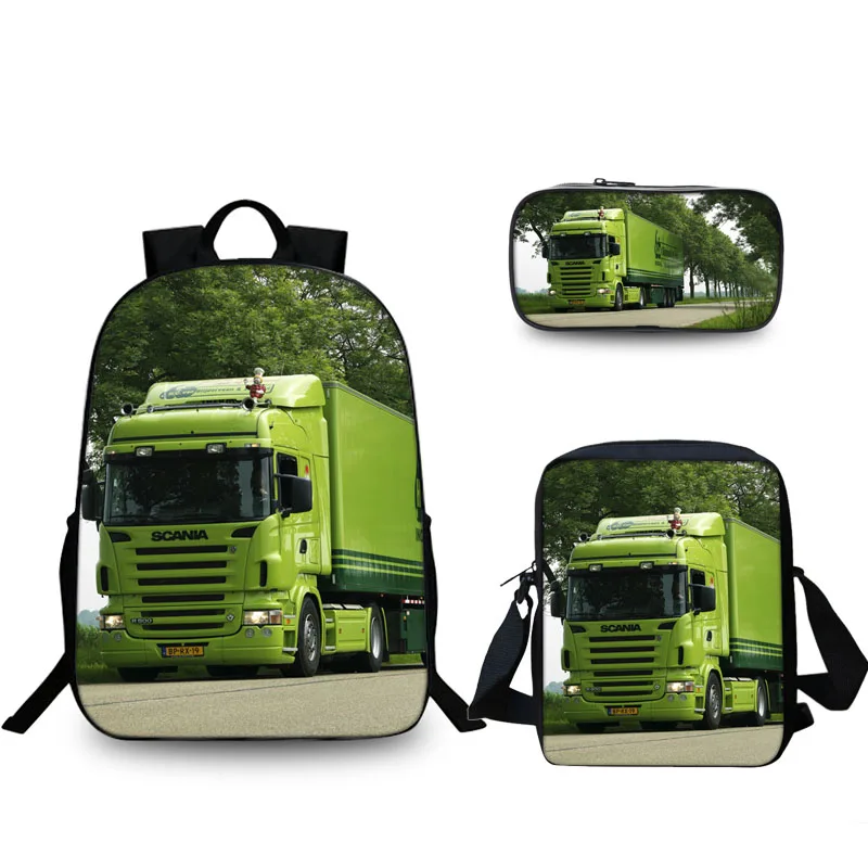 4 3 шт./компл. модные Scania мультфильм 3D рюкзак для девочек-подростков с грузовиком для мальчиков и девочек Лидер продаж школьная сумка рюкзак для ноутбука - Цвет: 4
