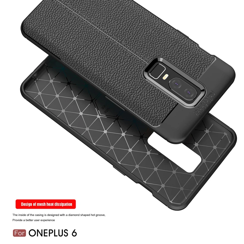 Oneplus 6 Case Lichee Pattern silicone back cover Vpower Phone Soft TPU Protection Shell One plus cases |