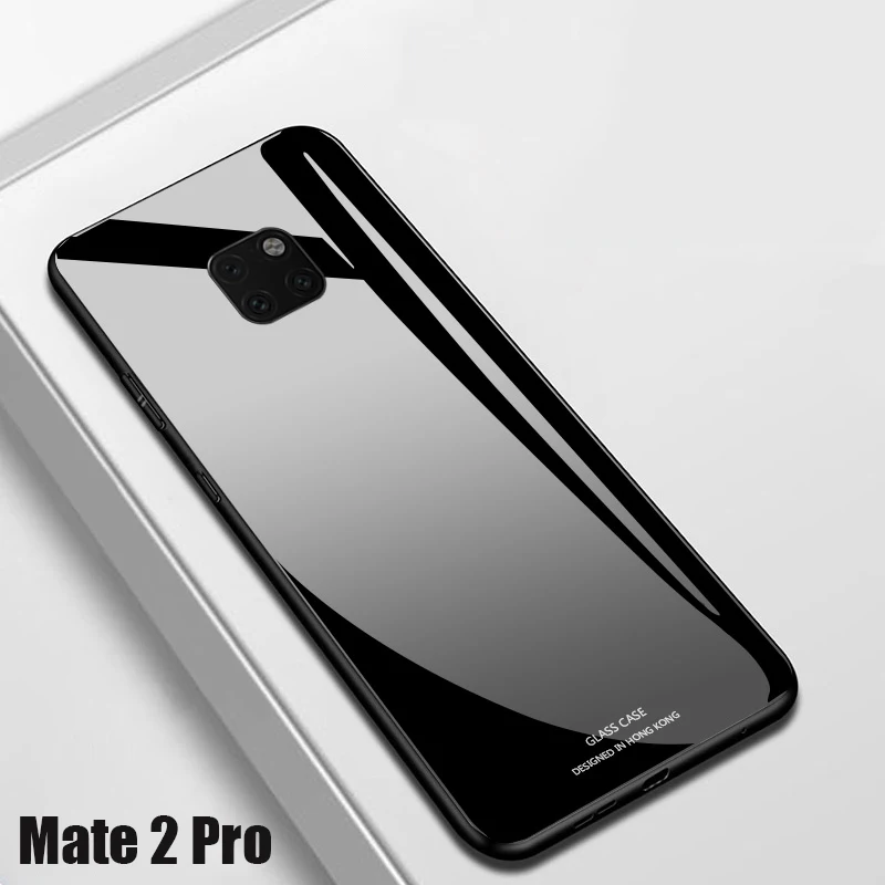 Чехол для Huawei Mate 20 глянцевое закаленное стекло мягкая силиконовая рамка
