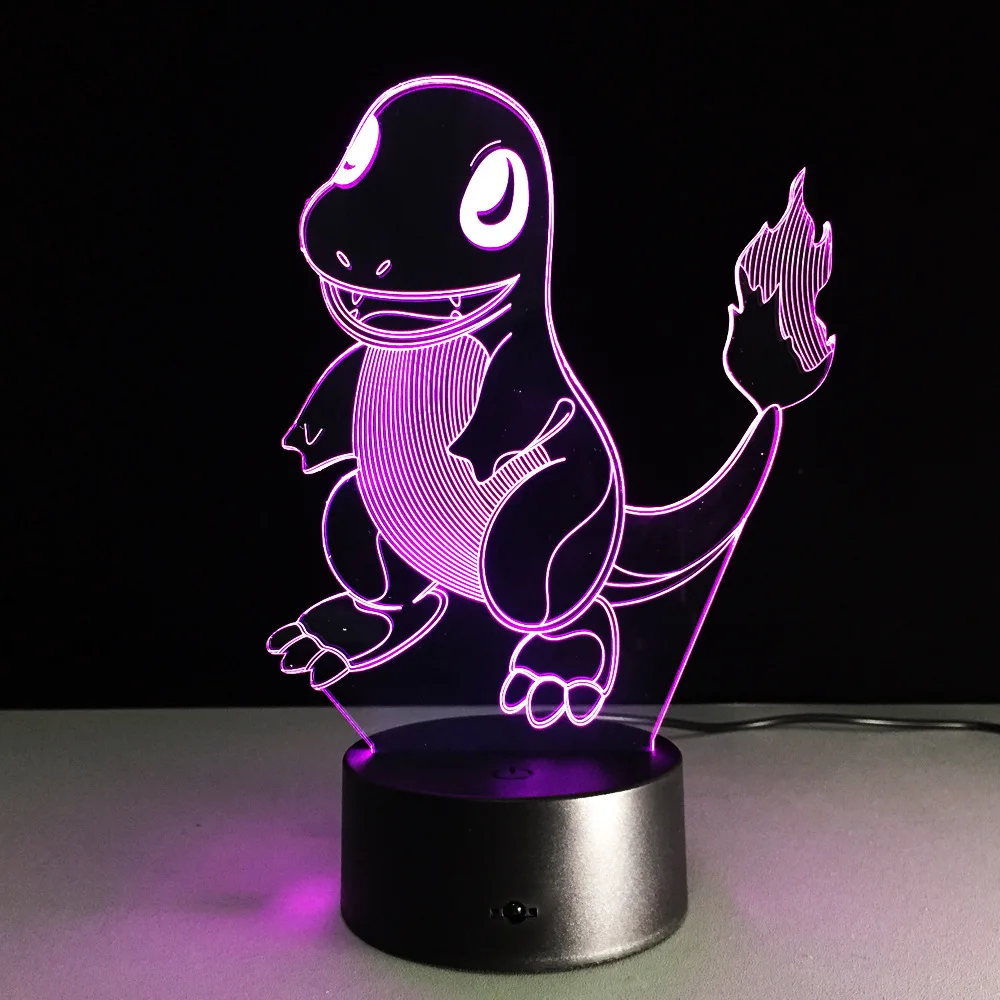 Оригинальный Takara Tomy Покемон Сквиртл Пикачу светильники 7 Цвет изменение покебол