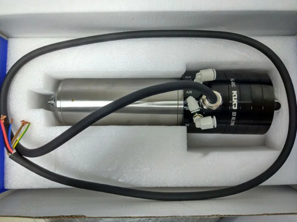 1.5kw 2HP 10000 60000rpm шарикоподшипник CNC высокоскоростной шпиндель ATC 6 мм Цанга AC200V для