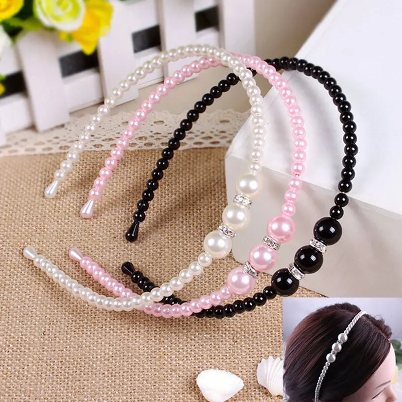 1 Pc New Style Princess Pearl Elegant Kids Girl Headbands Hair Bands Women Children Accessories | Детская одежда и обувь