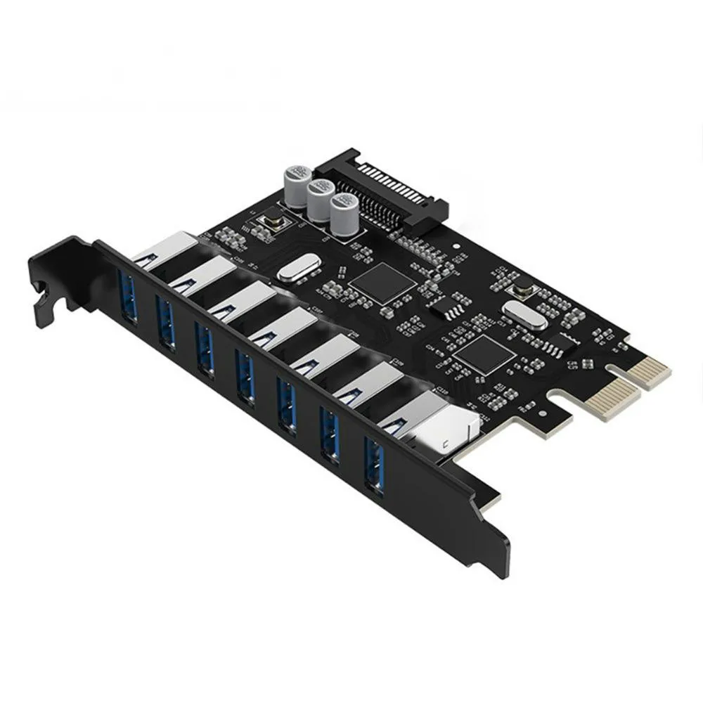 USB 3 0 7 портов PCI E экспресс карта Sata до 15 Pin высокоскоростной расширитель адаптер