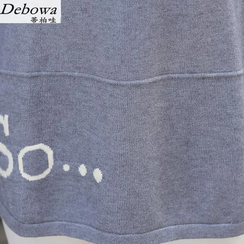 Debowa 2XL длинный свитер Для женщин Новинка 2017 года Осень зимний пуловер с длинными
