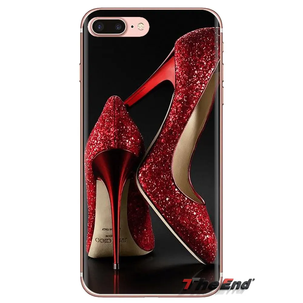 Red Sexy high heel Collage art Print TPU Transparent Bag Case For Huawei Mate Honor 4C 5C 5X 6X 7 7A 7C 8 9 10 8C 8X 20 Lite Pro |