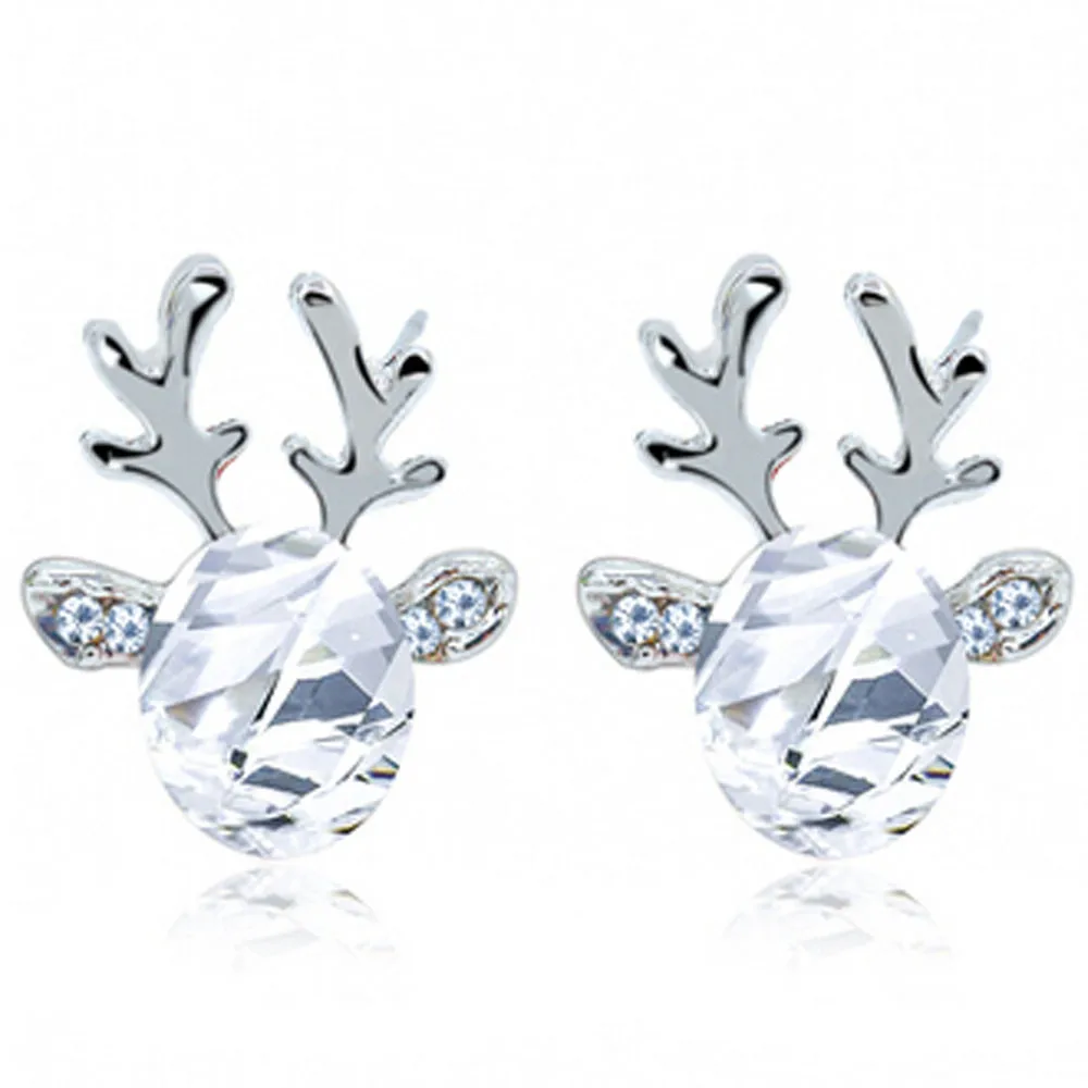 1 пара Женские Роскошные хрустальные серьги со стразами модные 3D рождественские