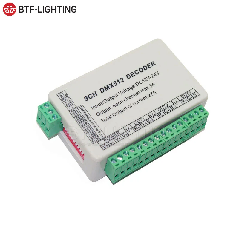 3CH/4CH/9CH/24CH/WS24LU3A/WS24LU LED/WS27CH3A декодер RGB DMX светодиодный регулятор яркости контроллер