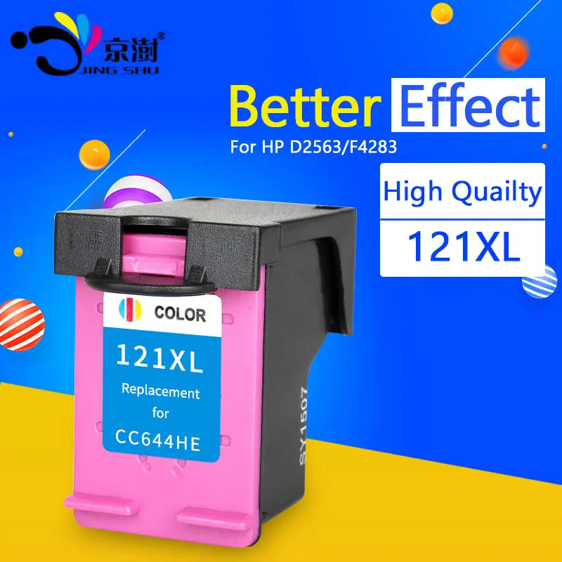 1PK Jingshu заправленный чернильный картридж 121XL 121 XL Трехцветная Замена для принтера