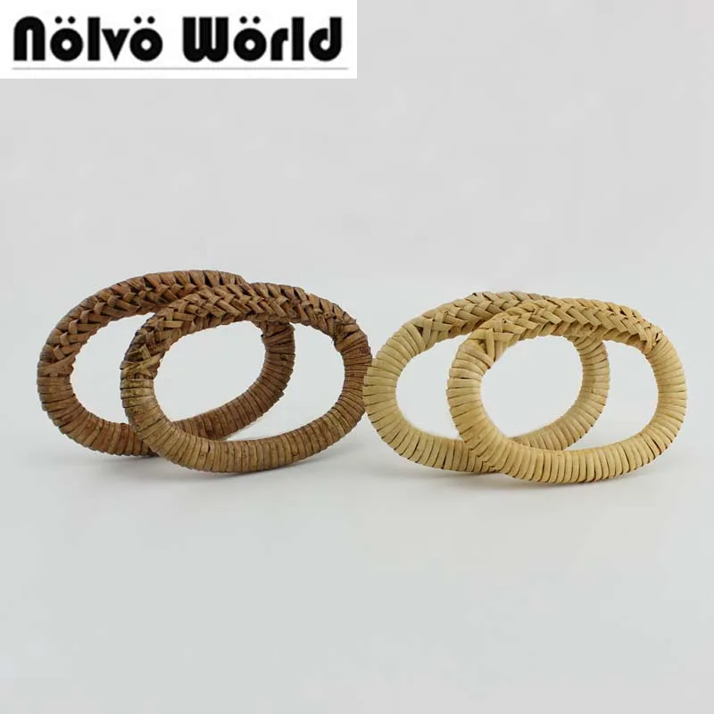 5 пар = 10 штук 13X9 см Новинка часы Natural плетёная ротанговая ручки для сумок ручная