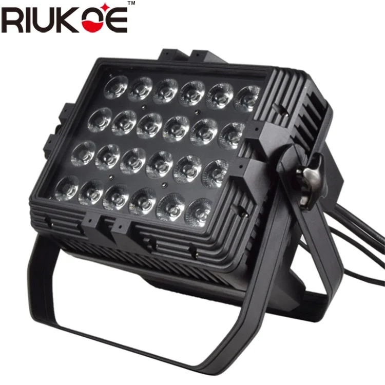 

RIUKOE IP65 Водонепроницаемый led par 24x15 Вт RGBWA UV 6in 1/RGBW 4in 1/RGBWA 5in1 наружное освещение для сцены квадратное освещение для вечеринки