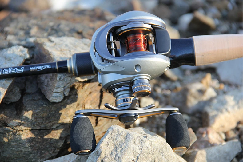 Trulinoya baitcasing катушка 9+ 1BB Moulinet Рыболовные катушки для заброса приманки Drag power 6 кг Magent+ Центробежная двойная тормозная система 6,6: 1