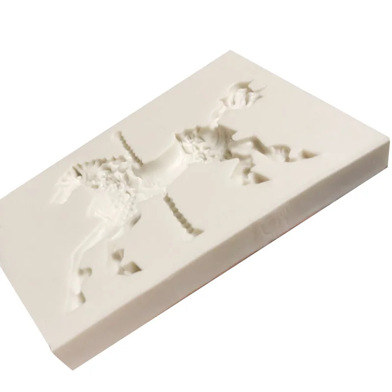 3D Jewelry Carousel Horse Mould Fondant Cake Molds Silicone Mold Cupcake Baking Chocolate Christmas | Дом и сад
