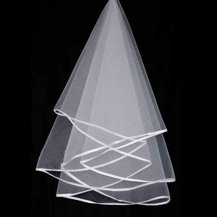 Свадебные аксессуары недорогая короткая вуаль оптовая продажа простая