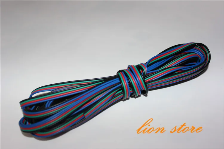 Бесплатная доставка 5 м 10 50 100 м/лот RGB 4pin кабель провод для светодиодной ленты 22AWG 4