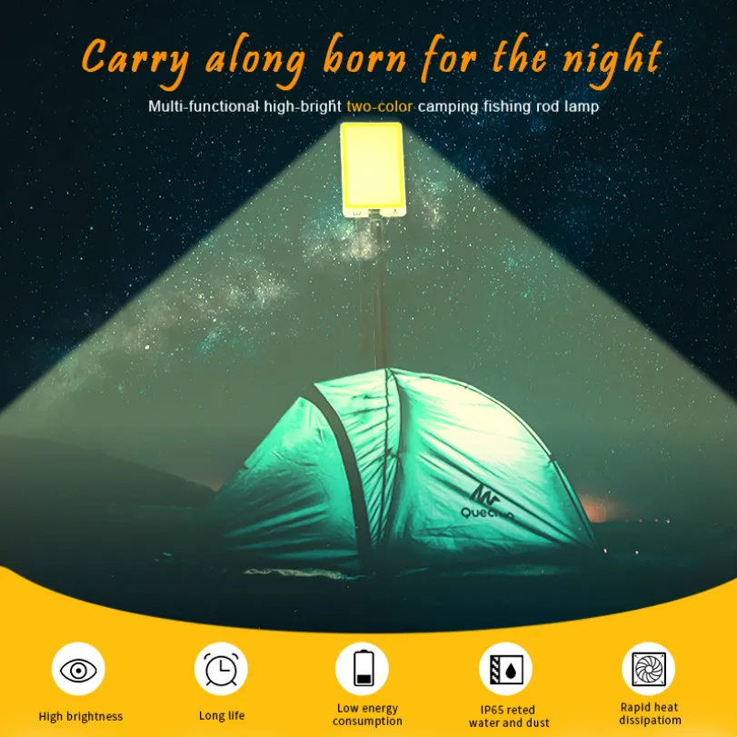 

Portable lamp post 46W LED outdoors Camp Floodlights IP65 off road plaza Street Light Remote sensor Control Variable colour