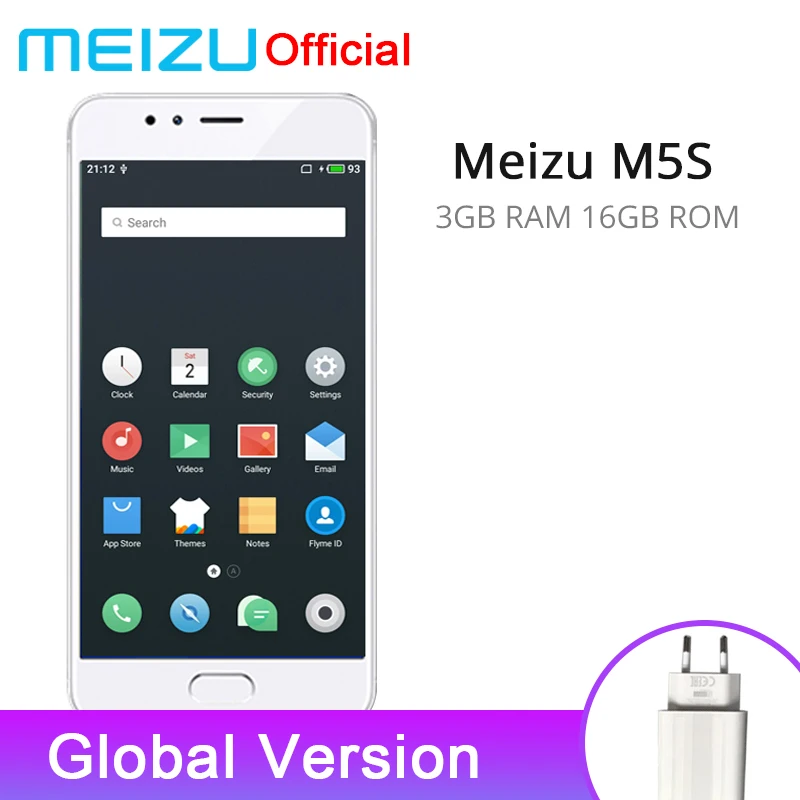 Официальная глобальная версия Meizu M5s 3 ГБ 16 мобильный телефон mt6753 восемь ядер 5 2