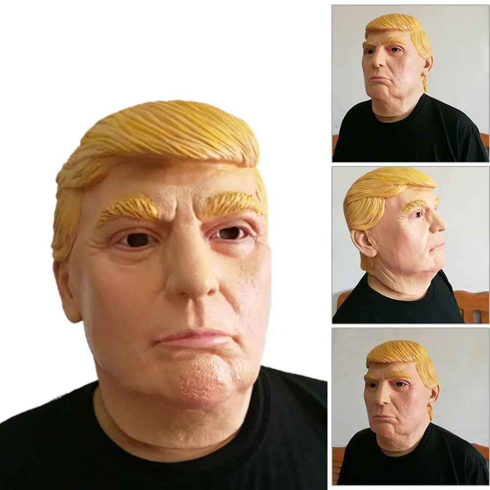 Маска Из Латекса для Хэллоуина 1 шт. маска Дональда Трамп Президентский костюм