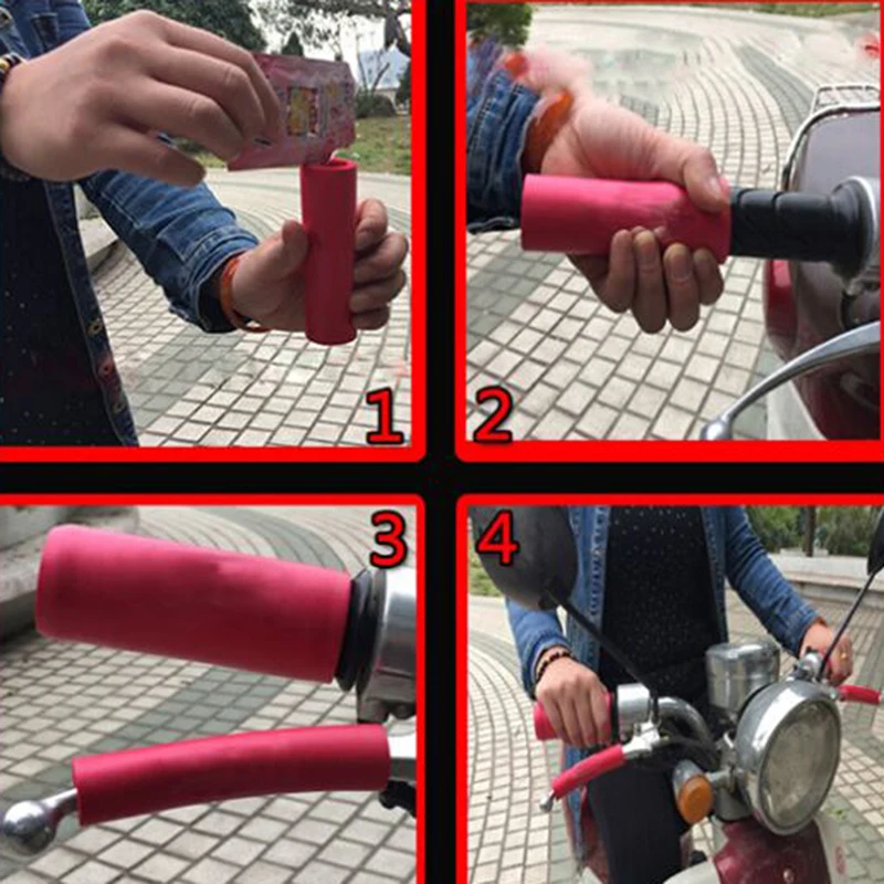 

2Pc/1pair Bike Racing Bicycle Handle Bar Foam Sponge Grip Cover Non-slip Soft Handlebar Bike Bar