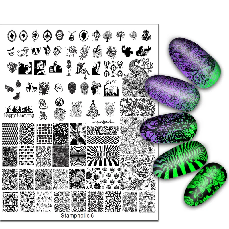 Новая пластина для стемпинга нейл арта размера плюс 17*21 см мультфильм животных