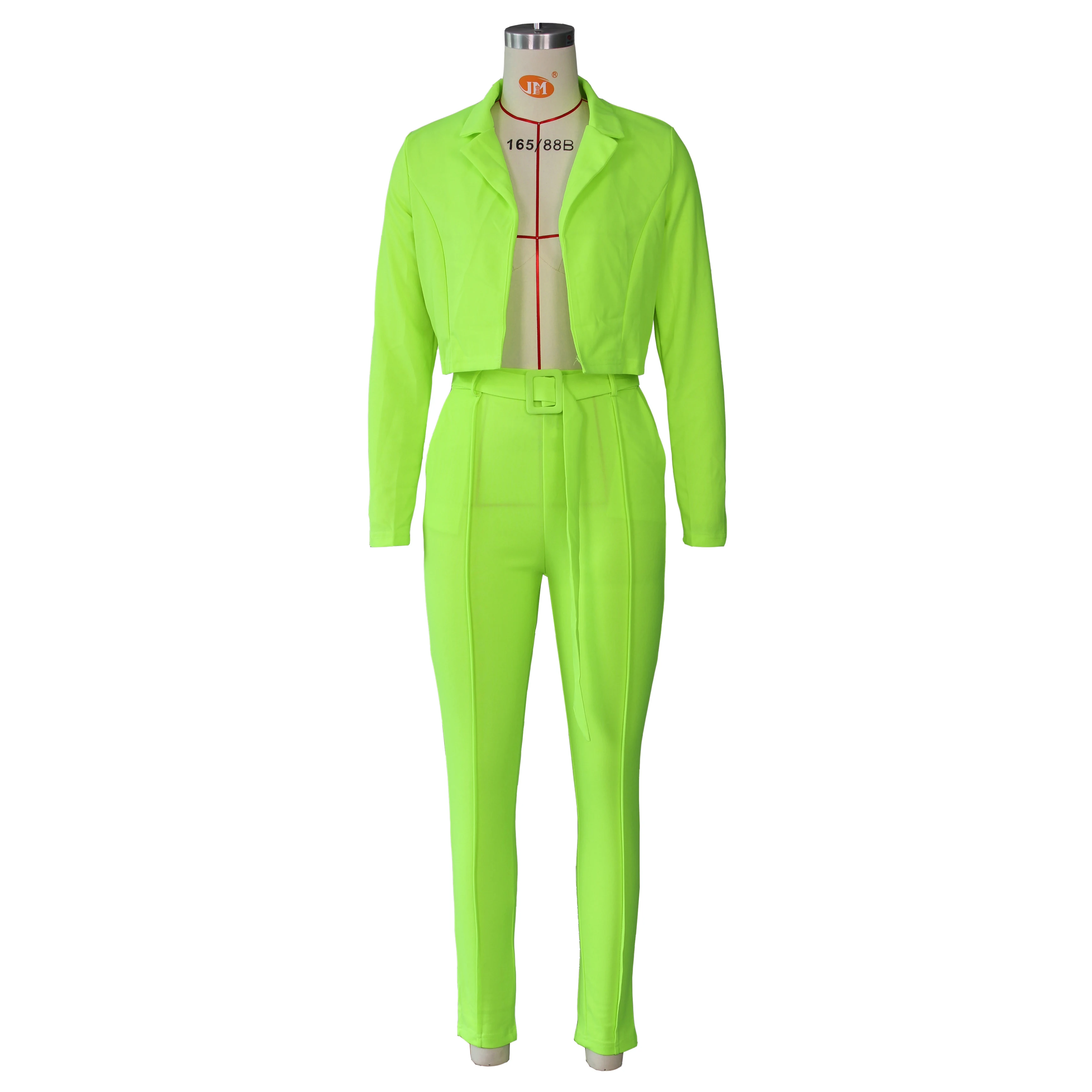 Wjustforu Suit Women Simple Pants Suits For Two Piece Sets Jacket + Long Female High Quality Ladies Vestidos |