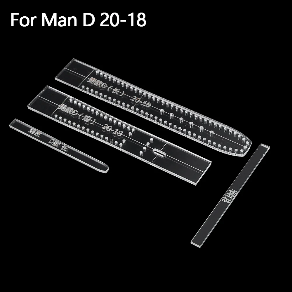 For Man D 20-18 1 Набор прозрачный акриловый женский мужской ремешок для часов Трафарет Шаблон форма для самостоятельного изготовления кожаный инструмент для рукоделия - Цвет: For Man D 20-18