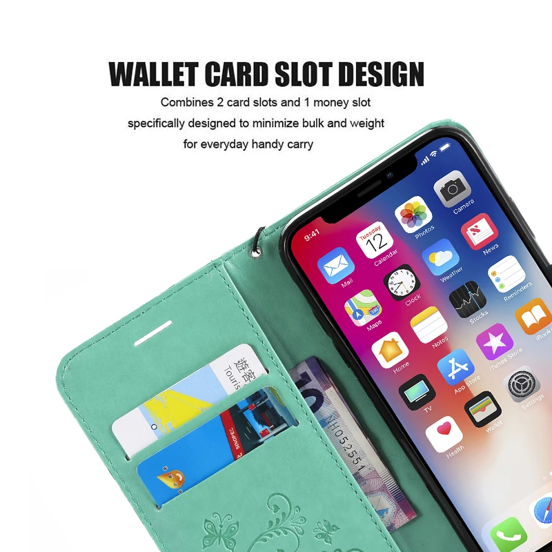 3D флип кожаный чехол-бумажник с подставкой для iPhone 11 Pro Xs MAX X XR 8 7 6 6S Plus 5S SE 5
