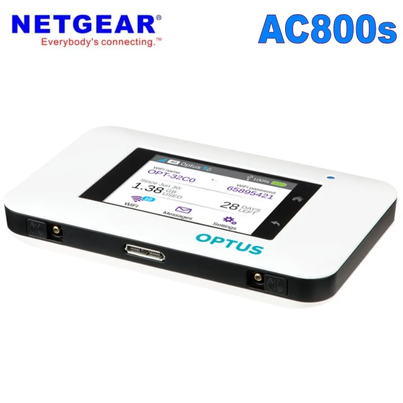 

Лот из 20 шт. Netgear Aircard AC800S Cat9 450 Мбит/с Портативный 4G LTE WiFi точка доступа поддержка B1 B3 B7 B8 B28 B38 B40