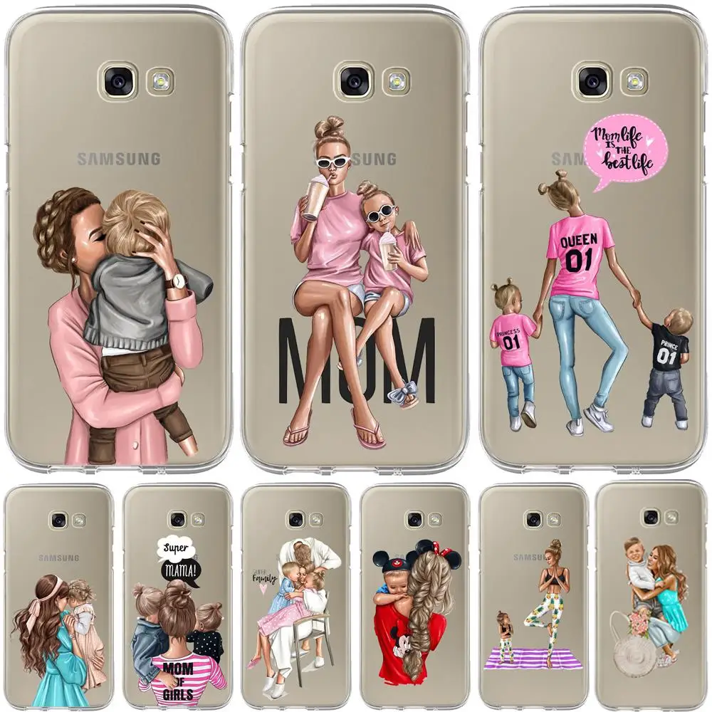 Baby Mom Girl Queen Bumper Print Case For Samsung Galaxy A3 A5 A7 2017 2016 A6 A8 Plus A8+ A9 2018 Soft Silicone TPU Cover Etui |