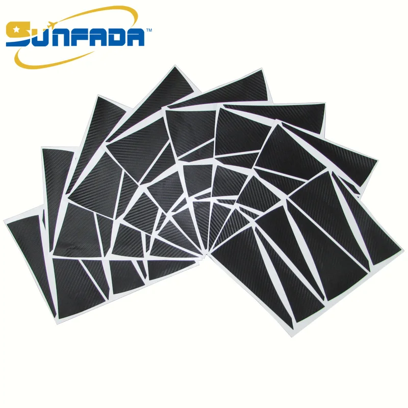SUNFADA 18 дюймов черный углеродного волокна ступицы колеса защитные автомобильные