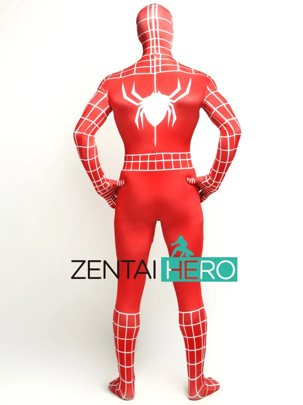 ZentaiHero красное Мужское боди супергерой Человек-паук костюм 2017 Хэллоуин косплей