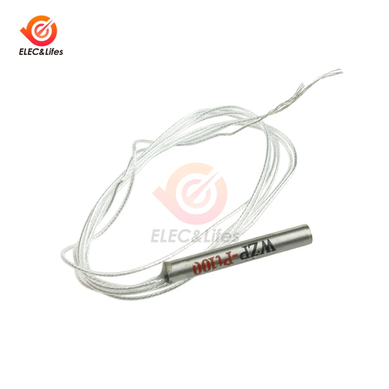 

5Pcs PT100 Platinum Resister Temperature Sensor Detector Waterproof Temperature Probe 50CM Resistance Sensor