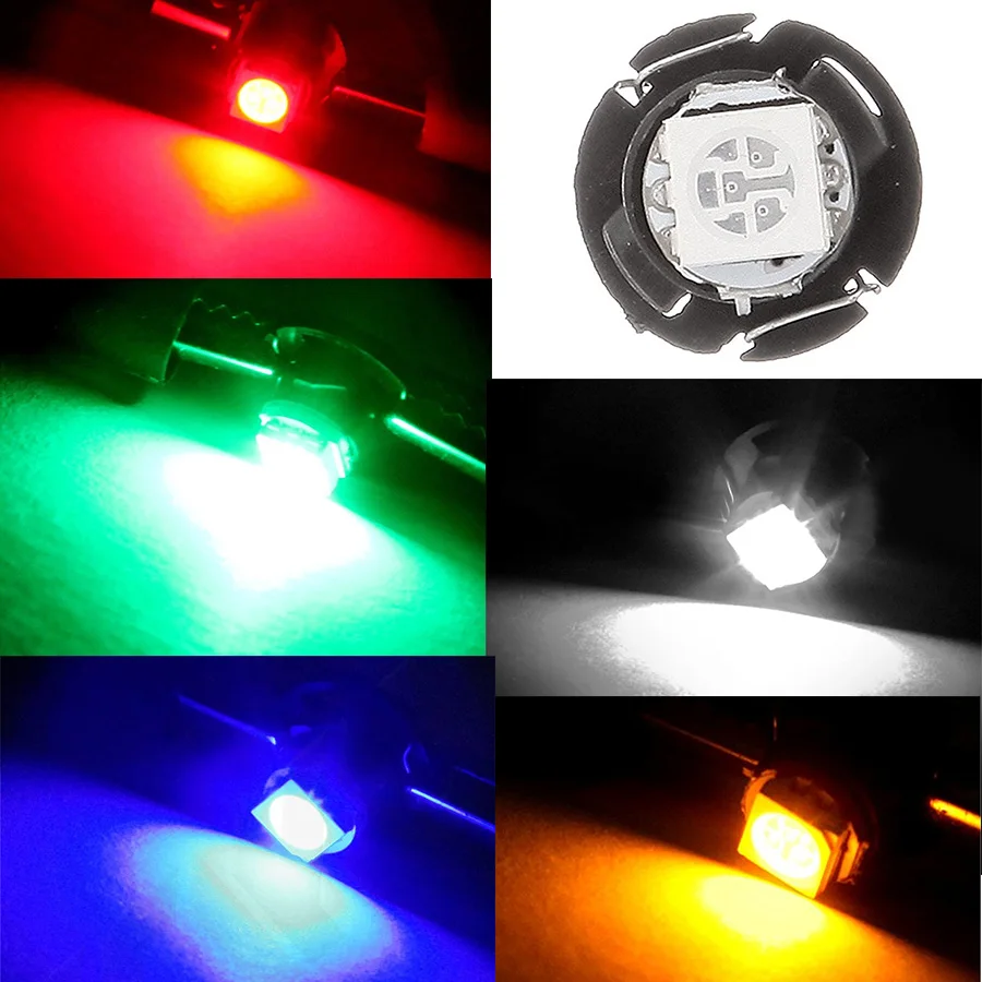 

30x T4.7 Neo Wedge 5050 Led Light Bulb Car Wedge Panel Gauges Lamp Red White Blue Yellow Green DC 12V