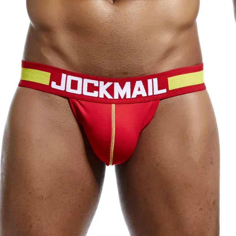 Стринги JOCKMAIL мужские Брендовое пикантное нижнее белье трусы танга с двойным D