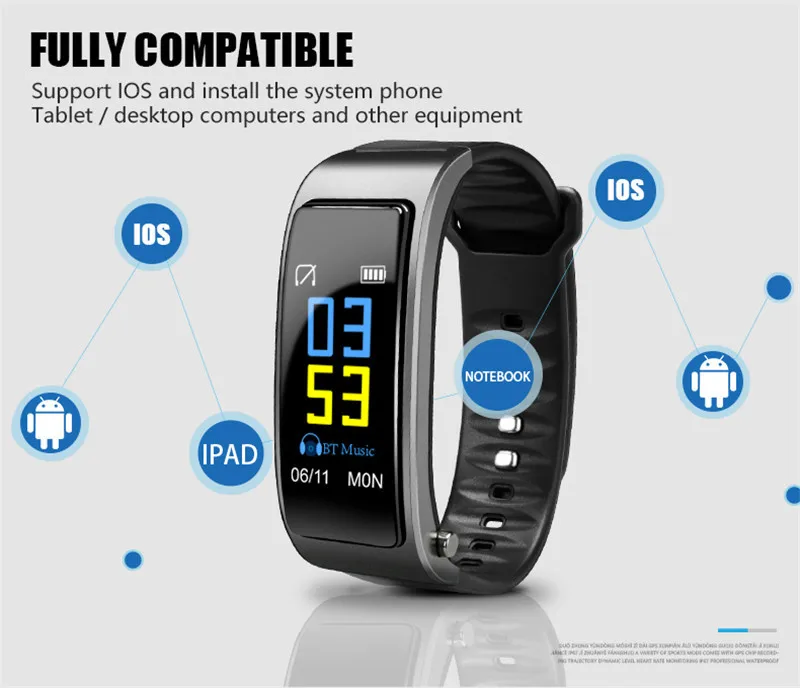 NIYOQUE, смарт-браслет, Bluetooth, наушники, умные часы, пульсометр, умный браслет с говорящим ремешком, браслет, Smartband