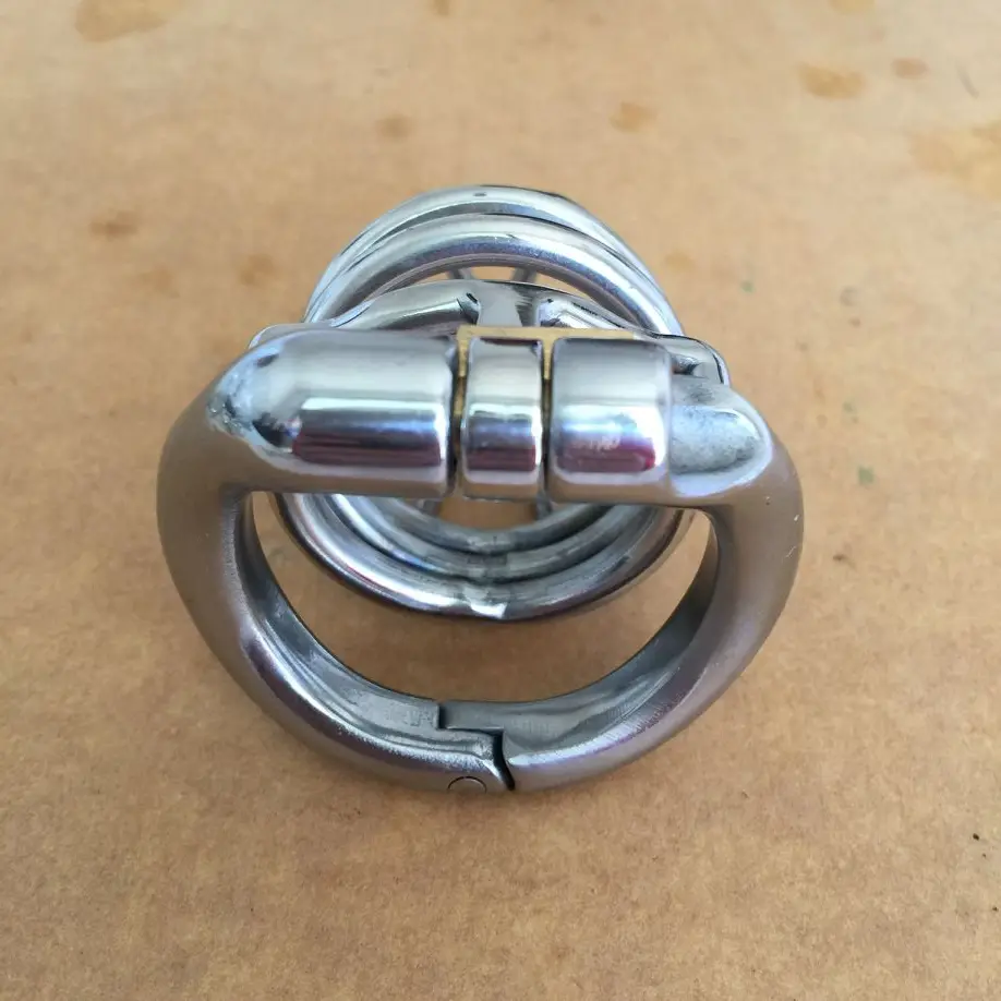 Новый кривой стопорное кольцо дизайн мужской Малый Нержавеющая сталь клетка