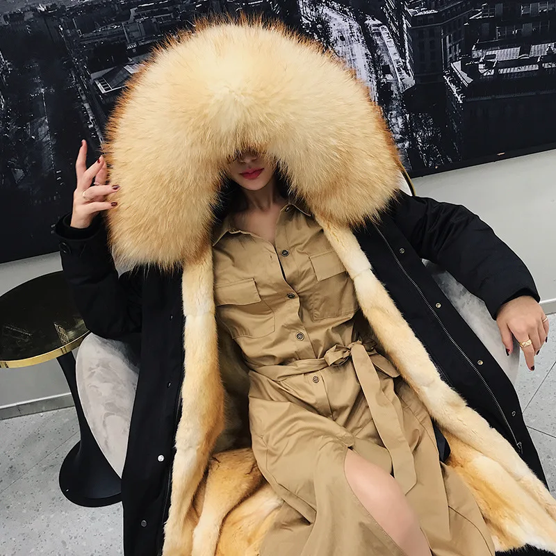 100% Real Fur Coat Women Winter Natural Jacket Fashion Long Outwear Luxury Mink | Женская одежда