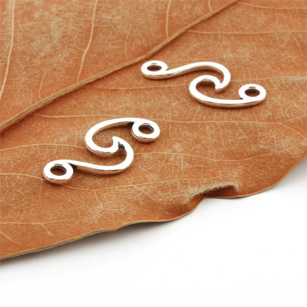 

30Pcs Silver Color Ocean Sea Wave Connector Charms Beach Pendant Bracelet Anklets Necklaces Jewelry Wholesale 31x147mm A110