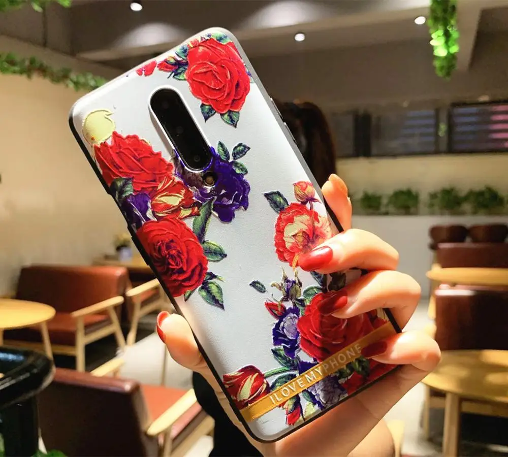 Чехол для Oneplus 7 pro 3d рельефный узор новый дизайн Мягкая силиконовая задняя крышка