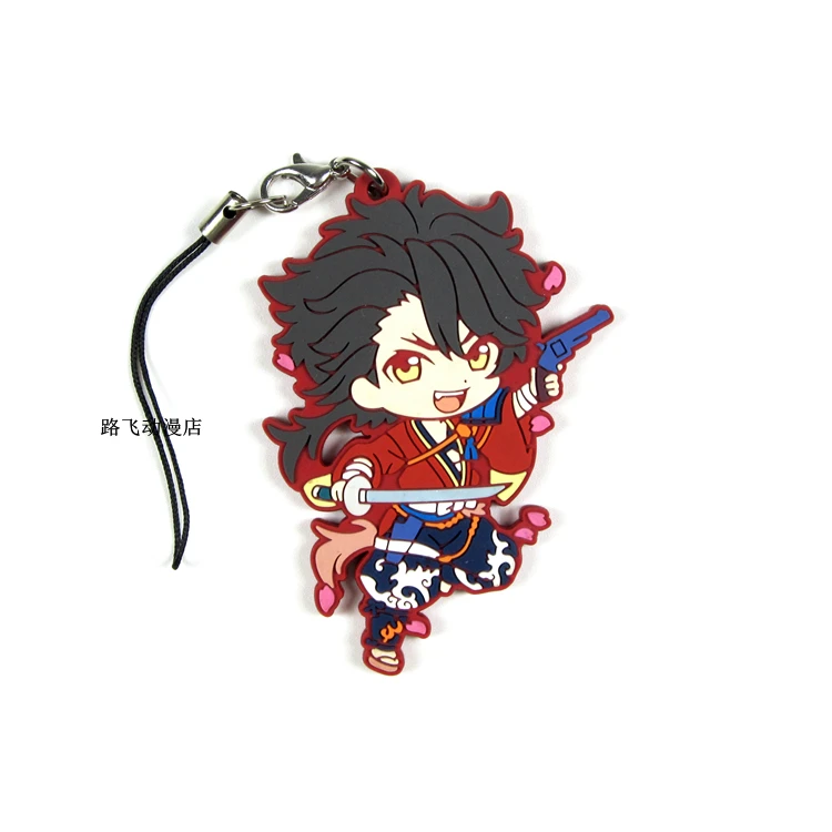 Touken Ranbu онлайн резиновый брелок Tsurumaru Kuninaga Kousetsusamonji Ichigo Hitofuri Hachisukakotetsu экшн фигурка